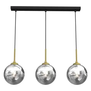 PENDANT LIGHT BURSA 3XE14 LINE BL/GOLD