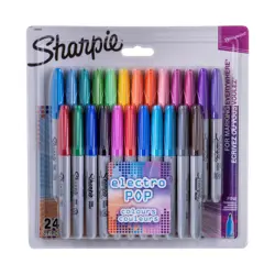 Permanent Marker Set Sharpie Fine Electro Pop - 24 colors