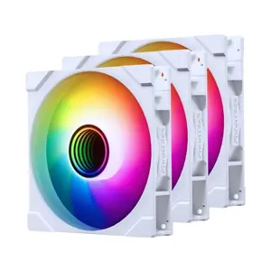 PHANTEKS M25 Gen2 PWM D-RGB Lüfter 3er-Pack - Reverse Blade, 140mm, weiß