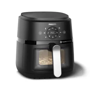 Philips 2000 series NA221/00 fryer Single 4.2 L Stand-alone 1500 W Hot air fryer Black, Silver