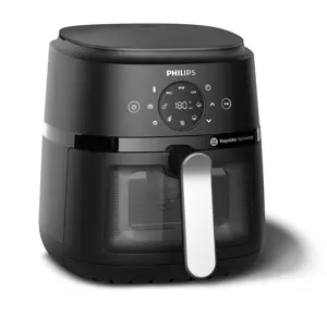 Philips 2000 series NA221/00 fryer Single 4.2 L Stand-alone 1500 W Hot air fryer Black, Silver