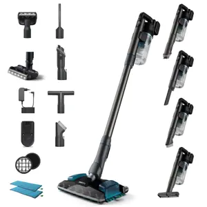 Philips 8000 series XC8057/01 stick vacuum/electric broom Battery Dry&wet Cyclonic Bagless 0.6 L Blue