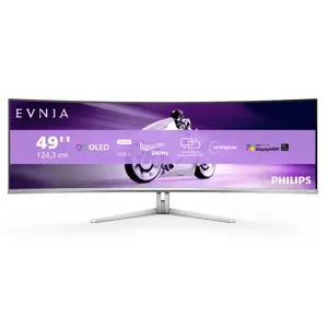 Philips Evnia 8000 49M2C8900/00 computer monitor 124.2 cm (48.9") 5120 x 1440 pixels Dual QHD QD-OLED White