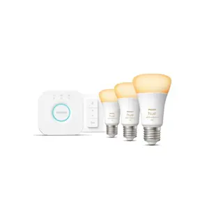 Philips Hue White ambience Starter kit: 3 E27 smart bulbs (1100) + dimmer switch