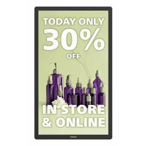 Philips Signage Solutions 25BDL4150I/00 Signage Display Digital signage flat panel 64.3 cm (25.3") Wi-Fi Black Built-in processor Android 11