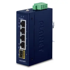 PLANET Industrial 4-Port GE Switch + Port 100/1000X SFP