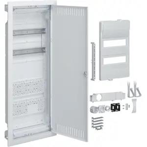 Plastic Hybrid PT Enclosure 24M 2x Mounting Plate IP40 865x335x90 Perforated Door Volta.Hybrid