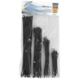 Plastične vezice HOME set 120 kom. crna - CTS BK