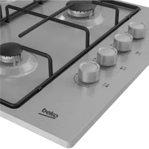 Ploča za kuhanje BEKO HIBG64120SX, na plin, 60 cm, 4 zone