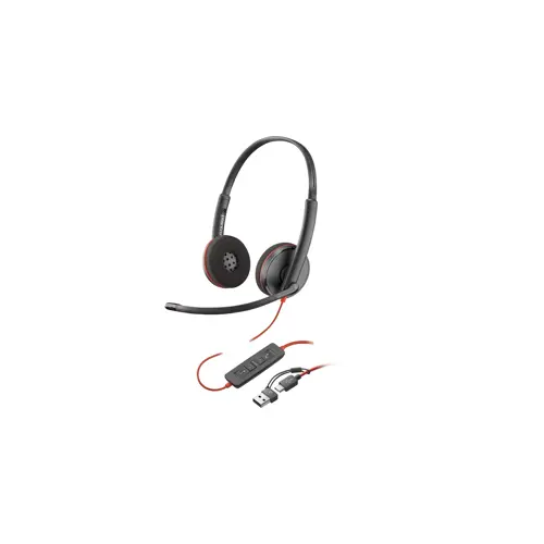 Slušalice POLY Blackwire 3220 (stereo, USB-C, crne)