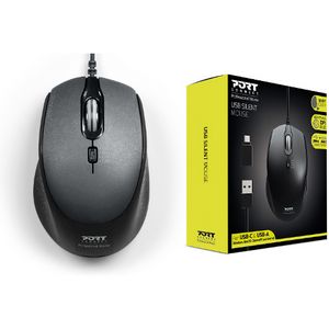 Port miš OFFICE PRO SILENT, žični, crni