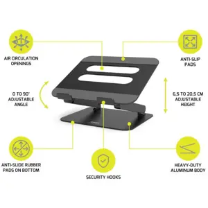 Port stalak za prijenosnik, 10 do 15,6’’, aluminij