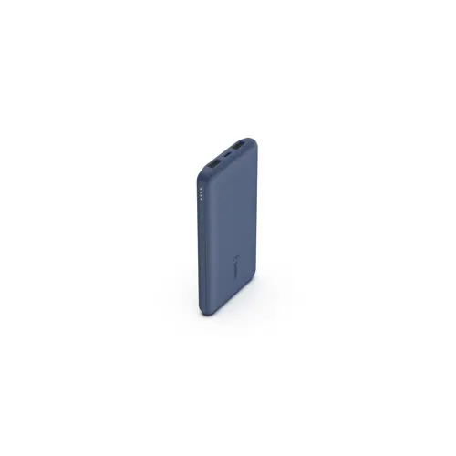 POWERBANK 10.000 MAH 12W INKL./USB-A/USB-C CABLE 15CM BLAU