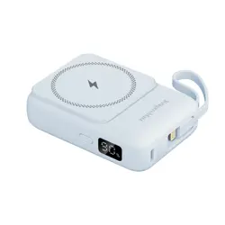 POWERBANK indukcyjny Kruger&amp;Matz 10000 mAh Mag Safe z kablem niebieski