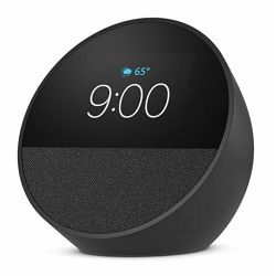 Prijenosni zvučnik AMAZON Echo Spot (Crna, 2.83" dodirni zaslon, Bluetooth, WiFi, Alexa, Pametni sat)
