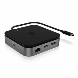 Priključna stanica ICY BOX 7-in-1 (USB-C 3.2 Gen 2 / Thunderbolt 3 / Thunderbolt 4, HDMI, DP, GigE)