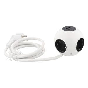 Produžna letva DELTACO Power globe GT-292 (2xUSB-A 2.1A, 4 utičnice, kabel 1.4 m bijeli)