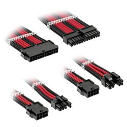 Produžni kabel KOLINK Core Standard, Jet Black/Racing Red (pleteni, standardni)