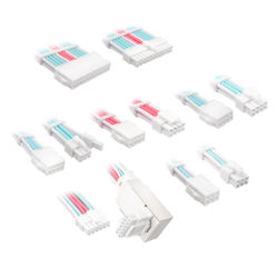 Produžni kabel za napajanje Kolink Core Pro Braided Cable Extension Kit 12V-2x6 Type 1 (briljantno bijela/neonsko plava/čista ružičasta)