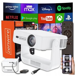 Projektor ZENWIRE IMC260 (Android 14, 260 ANSI, WiFi, Bluetooth, bijela boja)
