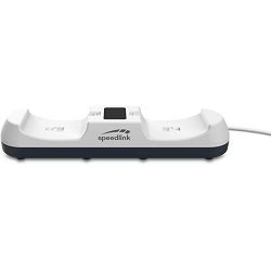 PS5 punjač SPEEDLINK JAZZ za 2 kontrolera bijeli