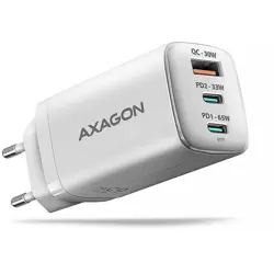 Punjač AXAGON ACU-DPQ65W (bijeli, 1x USB-A, 2x USB-C, PD 3.0, QC4+, PPS, 65W)