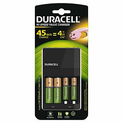 Punjač baterija DURACELL CEF14 + baterije, 2x AA /2x AAA