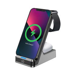 Punjač CELLY wireless stand 3 in 1 crni