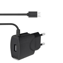 Punjač FONEX 10W slim Micro-USB + 1xUSB 1.2m crni