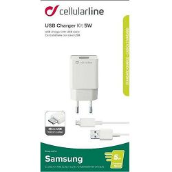 Kućni punjač za mobitel s kablom CELLULARLINE Micro USB 1A/5W