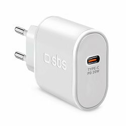 Punjač za mobitel SBS 1xUSB Type-C, PD 20W bijeli