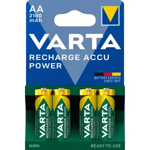 Punjiva baterija VARTA HR6 AA Recharge Accu Power 2100 mAh 56706 (zelena, žuta, 4 komada)