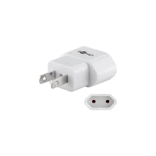 Putni adapter SAD utikač-EURO utičnica, bijeli, GOOBAY 45345