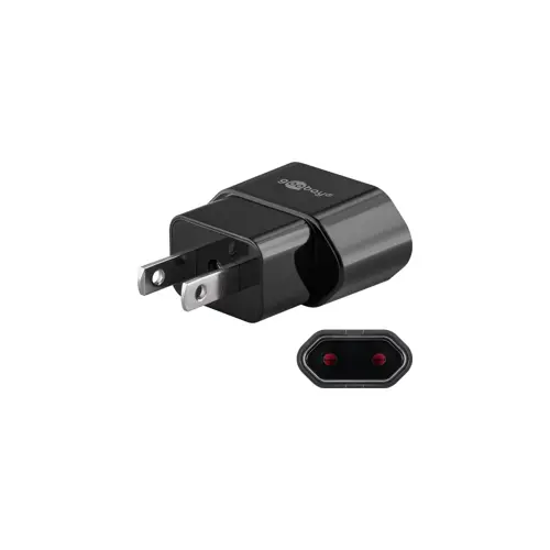 Putni adapter SAD utikač-EURO utičnica, crni, GOOBAY 45344