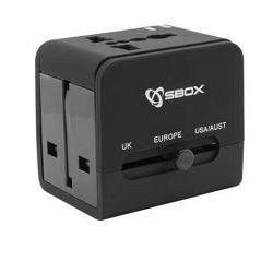 Putni adapter SBOX univerzalni + USB punjač SBOX TA-23