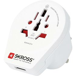 Putni adapter SKROSS, World To UK USB, 1500267