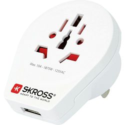 Putni Adapter SKROSS, World To USA USB, 1500268