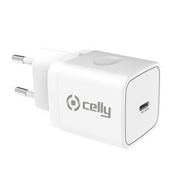 Putni punjač CELLY, USB-C, 30W bijeli