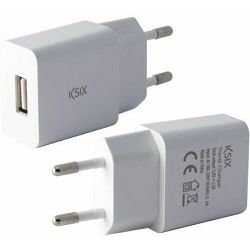 Kućni punjač KSIX USB 5V - 2.1A bijeli