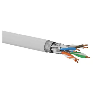 Q-LANTEC Kabel S/FTP kat.6A, sieciowy, skrętka, LSOH, Dca 4x2x23 AWG, 10Gb/s, szary, 500m (KIS6ALSOH500DQ)