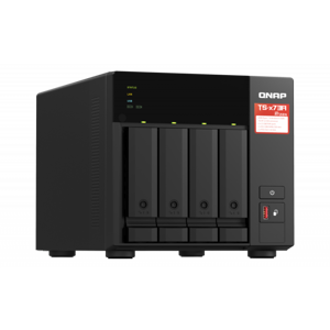 QNAP NAS server for 4 disks, 8GB ram, 2x 2.5Gb network