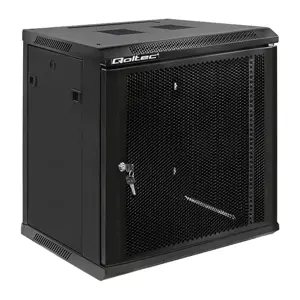 Qoltec 19" RACK cabinet | 12U | 600 x 635 x 450 | Perforated Doors | Hanging