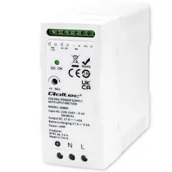 Naponski pretvarač za DIN šinu s UPS funkcijom QOLTEC 50885 (40W)