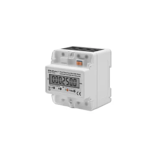 Qoltec 50900 Three phase electronic energy consumption meter | 400V | LCD | 4P | DIN rail