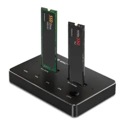 Stajalište za M.2 SSD diskove QOLTEC 52274 (NVMe, SATA, USB-C, DUAL 2 x 2TB)