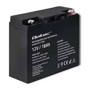 Qoltec 53047 AGM battery | 12V | 18Ah