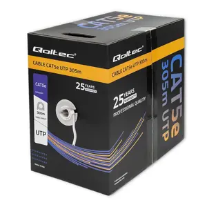 Qoltec bulkkabel - 305 m - gra