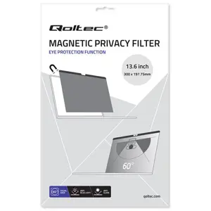 Qoltec GDPR Privacy Filter for MacBook Air 13.6" | Magnetic | Eye protection