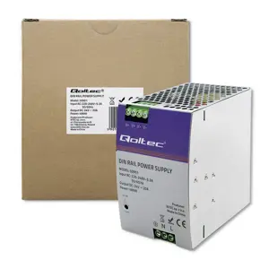 Qoltec Industrial Din Rail Power Supply | 480W | 24V | 20A