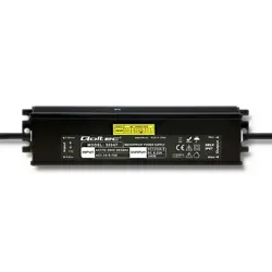 Napajanje s LED prekidačem QOLTEC, IP67, 100W, 12V, 8.3A (vodootporno, crno)
